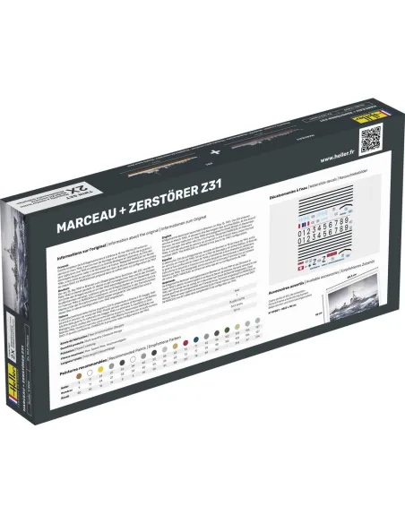 Maquettes bateaux Marceau + Zerstörer Z31 Twinset 1:400 - Heller 85009