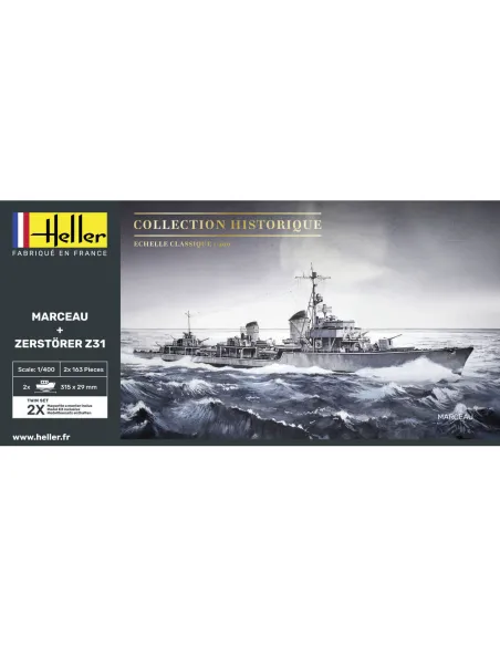 Maquettes bateaux Marceau + Zerstörer Z31 Twinset 1:400 - Heller 85009