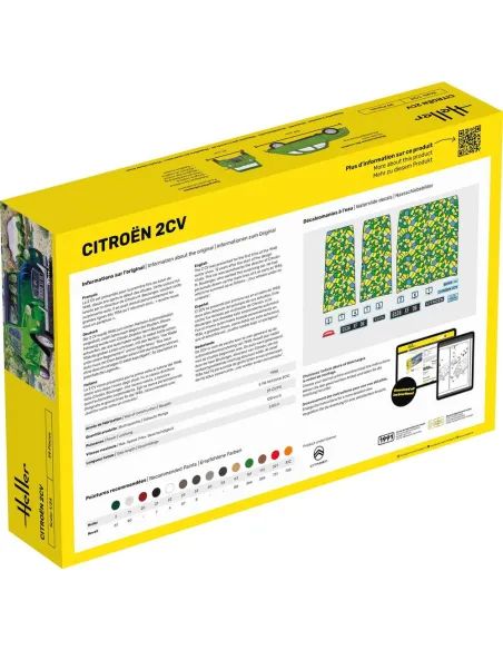 Maquette voiture Citroen 2 Cv 1:24 - Starter Kit - Heller 56765