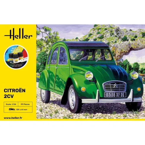 Maquette voiture Citroen 2 Cv 1:24 - Starter Kit - Heller 56765