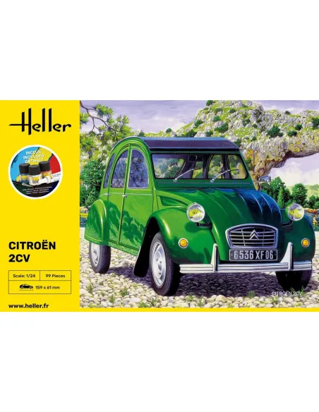 Maquette voiture Citroen 2 Cv 1:24 - Starter Kit - Heller 56765