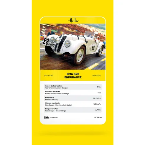 Maquette voiture 328 Endurance 1:24 - Heller 80782