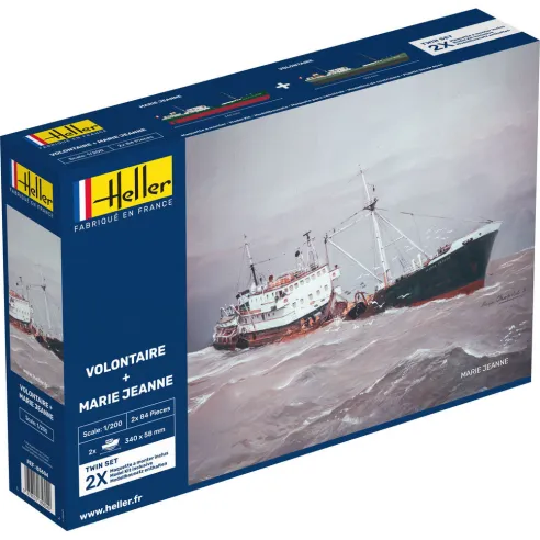 Maquettes bateaux Volontaire Marie + Marie Jeanne Twinset 1:200 - Heller 85604