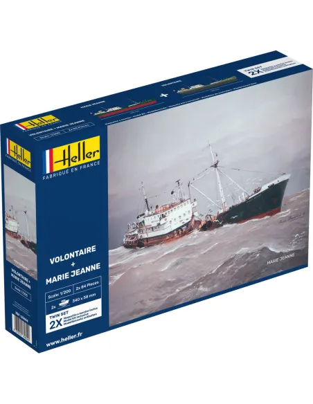 Maquettes bateaux Volontaire Marie + Marie Jeanne Twinset 1:200 - Heller 85604