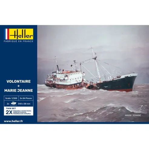Maquettes bateaux Volontaire Marie + Marie Jeanne Twinset 1:200 - Heller 85604