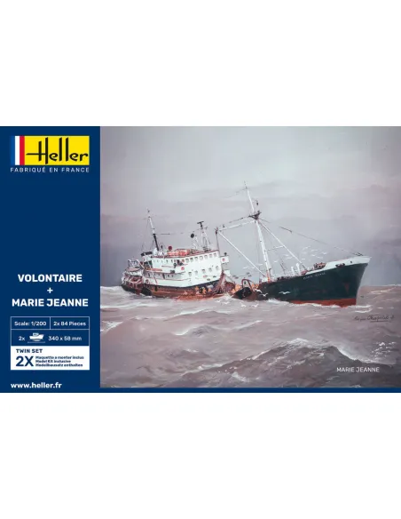 Maquettes bateaux Volontaire Marie + Marie Jeanne Twinset 1:200 - Heller 85604