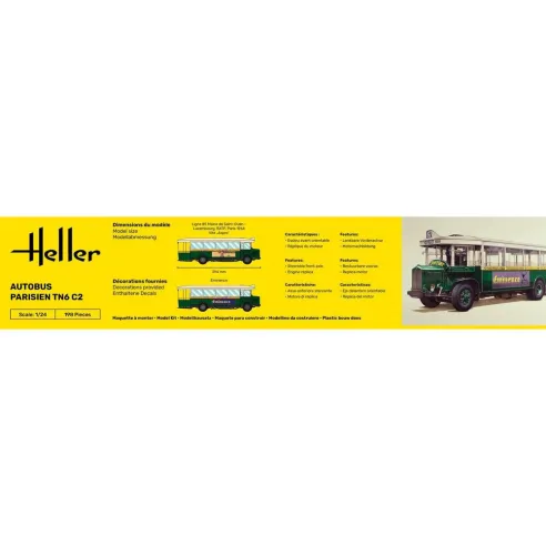 Maquette de voiture Autobus TN6 C2 1:24 - Heller 80789