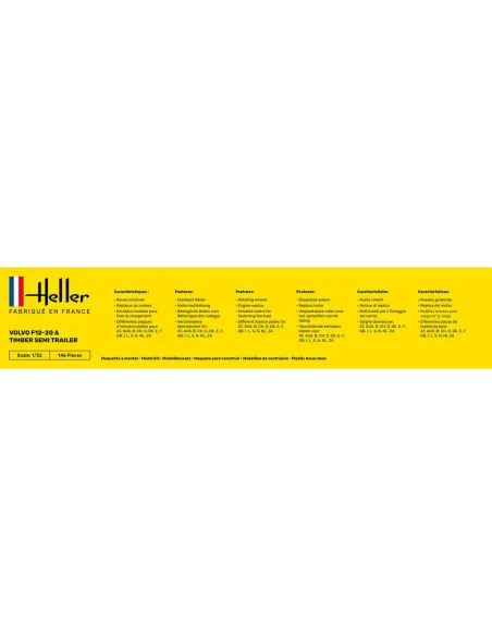 Maquette camion 20 & Timber Semi Trailer 1:32 - Heller 81704