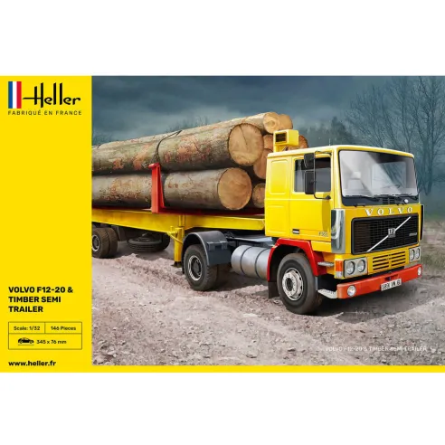 Maquette camion 20 & Timber Semi Trailer 1:32 - Heller 81704