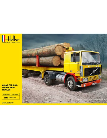 Maquette camion 20 & Timber Semi Trailer 1:32 - Heller 81704
