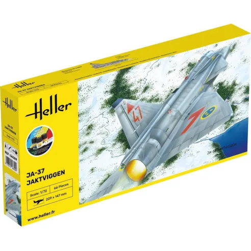 Maquette avion Ja-37 Jaktviggen 1:72 - Starter Kit - Heller 56309