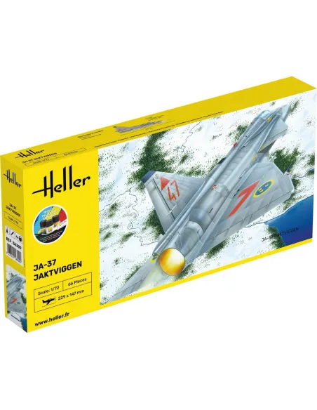 Maquette avion Ja-37 Jaktviggen 1:72 - Starter Kit - Heller 56309