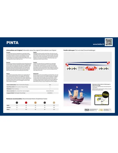 Pinta 1/75 - Maquette de bateau - Starter Kit - Heller 56816