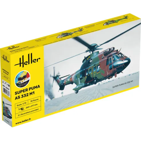 Maquette hélicoptère Super Puma As 332 M0 1:72 - Starter Kit - Heller 56367