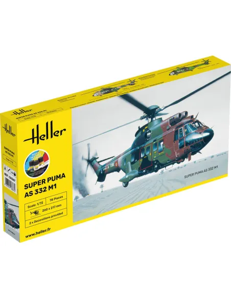 Maquette hélicoptère Super Puma As 332 M0 1:72 - Starter Kit - Heller 56367