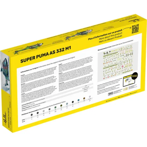 Maquette hélicoptère Super Puma As 332 M0 1:72 - Starter Kit - Heller 56367