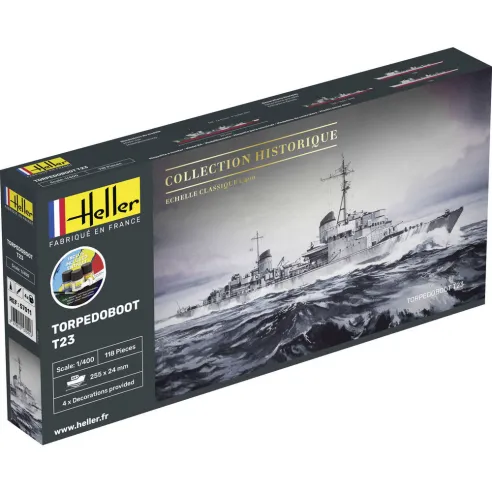 Maquette bateau Torpedoboot T23 1:400 - Starter Kit - Heller 57011