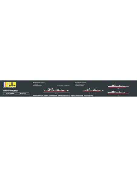 Maquette bateau Torpedoboot T23 1:400 - Starter Kit - Heller 57011
