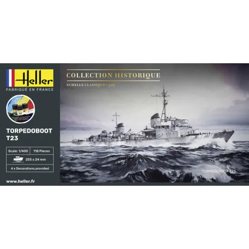 Maquette bateau Torpedoboot T23 1:400 - Starter Kit - Heller 57011
