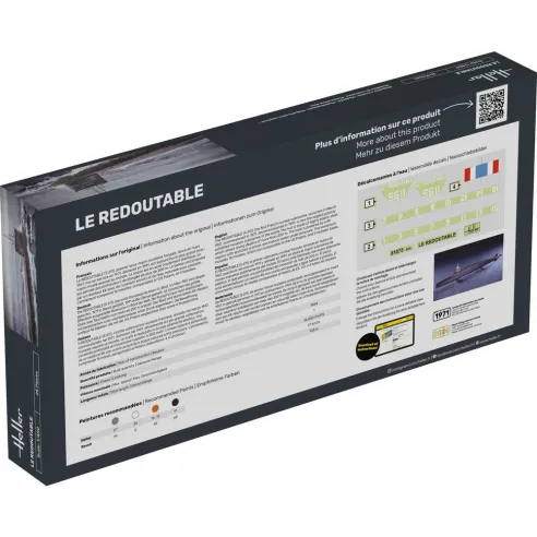Maquette sous-marin U-Boot S/M Redoutable 1:400 - Starter Kit - Heller 57075