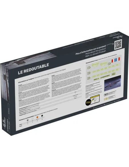 Maquette sous-marin U-Boot S/M Redoutable 1:400 - Starter Kit - Heller 57075