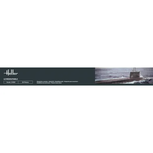 Maquette sous-marin U-Boot S/M Redoutable 1:400 - Starter Kit - Heller 57075