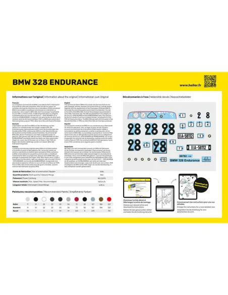 Maquette voiture 328 Endurance 1:24 - Starter Kit - Heller 56782