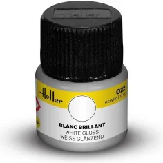 Peinture Acrylique 022 blanc brillant 12ml - Heller 9022
