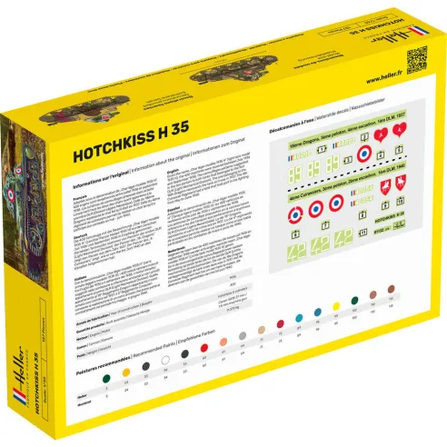 Maquette char Hotchkiss 1:35 - Starter Kit - Heller 57132