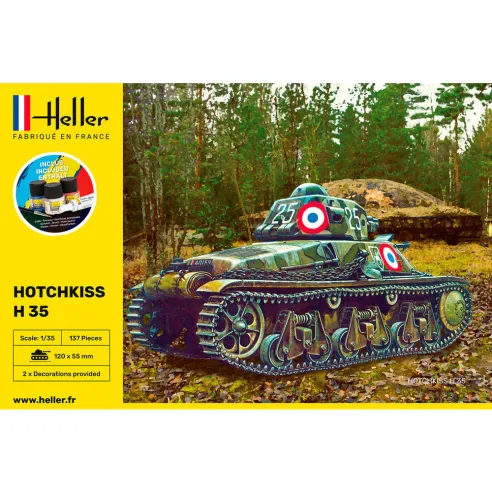 Maquette char Hotchkiss 1:35 - Starter Kit - Heller 57132