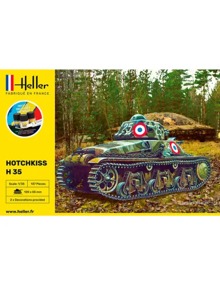 Maquette char Hotchkiss 1:35 - Starter Kit - Heller 57132