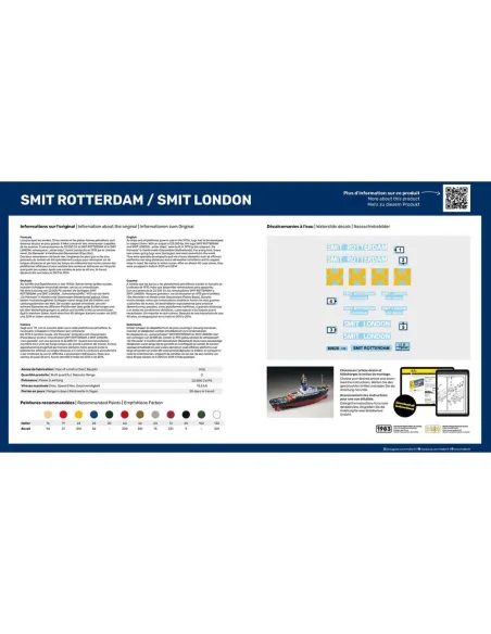 Maquette bateau Smit Rotterdam 1:200 - Starter Kit - Heller 56620