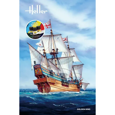 Maquette bateau Golden Hind 1:96 - Starter Kit - Heller 56829