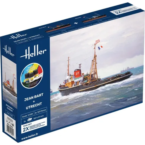 Maquettes bateaux Jean Bart + Utrecht Twinset 1:200 - Starter Kit - Heller 55602