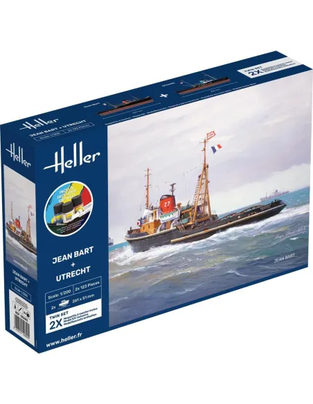 Maquettes bateaux Jean Bart + Utrecht Twinset 1:200 - Starter Kit - Heller 55602
