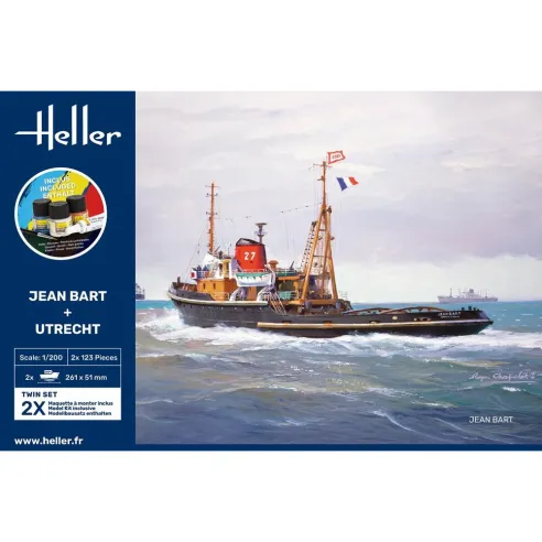 Maquettes bateaux Jean Bart + Utrecht Twinset 1:200 - Starter Kit - Heller 55602