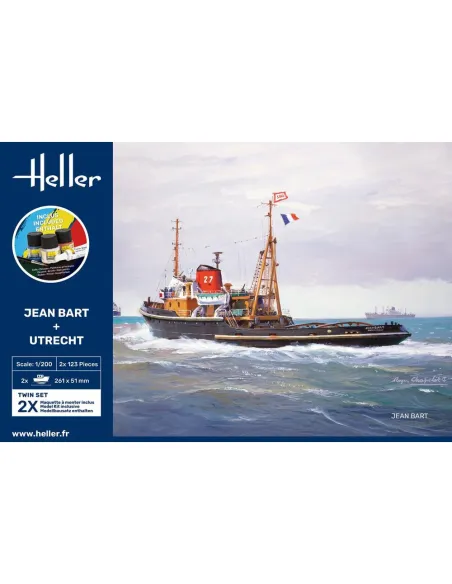 Maquettes bateaux Jean Bart + Utrecht Twinset 1:200 - Starter Kit - Heller 55602