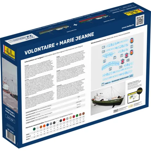 Maquettes bateaux Volontaire + Marie Jeanne Twinset 1:200 - Starter Kit - Heller 55604