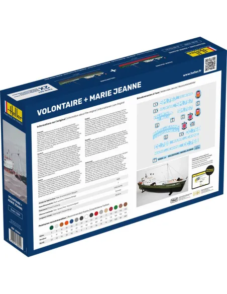 Maquettes bateaux Volontaire + Marie Jeanne Twinset 1:200 - Starter Kit - Heller 55604