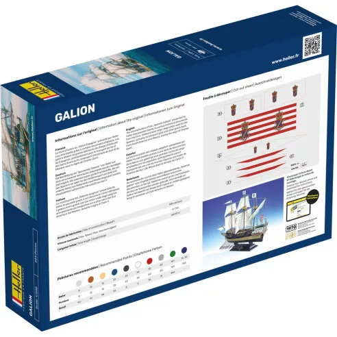 Maquette bateau Galion 1:200 - Starter Kit - Heller 56835