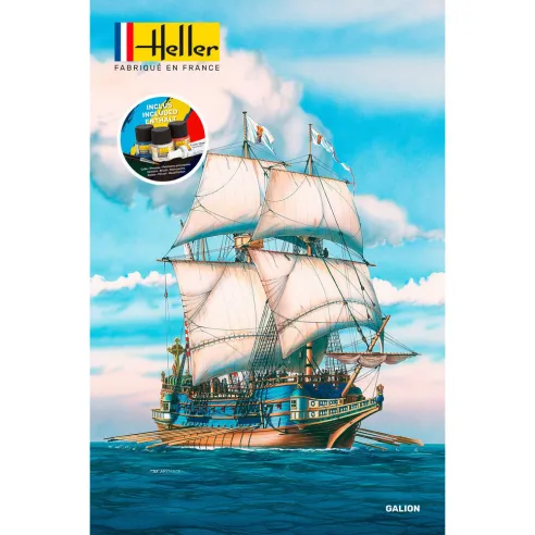 Maquette bateau Galion 1:200 - Starter Kit - Heller 56835
