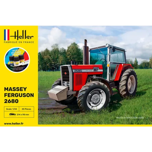 Maquette de tracteur Massey Ferguson 2680 1/24 - Starter Kit - Heller 57402