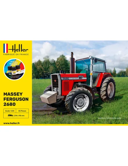Maquette de tracteur Massey Ferguson 2680 1/24 - Starter Kit - Heller 57402