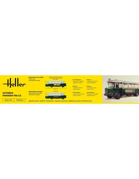 Maquette autobus Autobus TN6 C2 1:24 - Starter Kit - Heller 56789