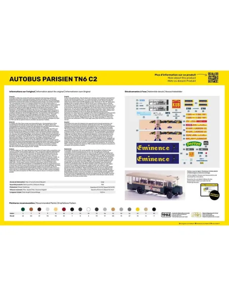 Maquette autobus Autobus TN6 C2 1:24 - Starter Kit - Heller 56789
