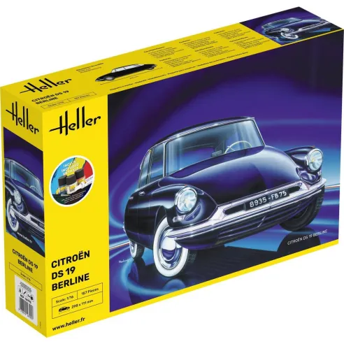 Maquette voiture Citroen Ds 19 1:16 - Starter Kit - Heller 56795