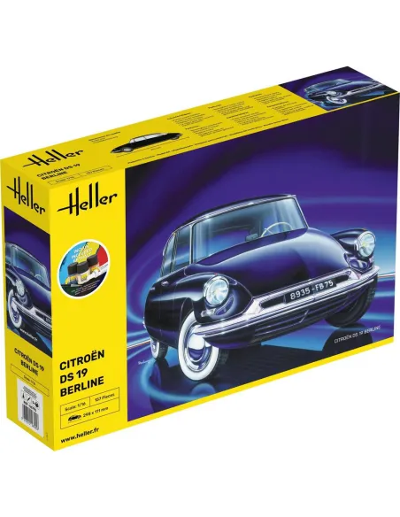 Maquette voiture Citroen Ds 19 1:16 - Starter Kit - Heller 56795