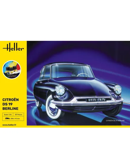 Maquette voiture Citroen Ds 19 1:16 - Starter Kit - Heller 56795