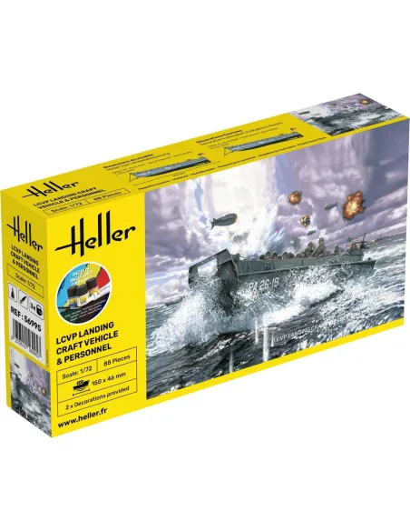 Maquette bateau militaire Lcvp Landungsboot + Figures 1:72 - Starter Kit - Heller 56995 Maquette bateau militaire Lcvp Landungsboot + Figures 1:72 - Starter Kit - Heller 56995