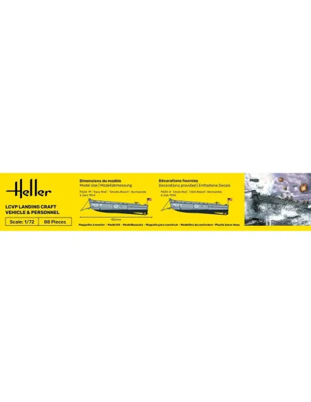 Maquette bateau militaire Lcvp Landungsboot + Figures 1:72 - Starter Kit - Heller 56995 Maquette bateau militaire Lcvp Landungsboot + Figures 1:72 - Starter Kit - Heller 56995